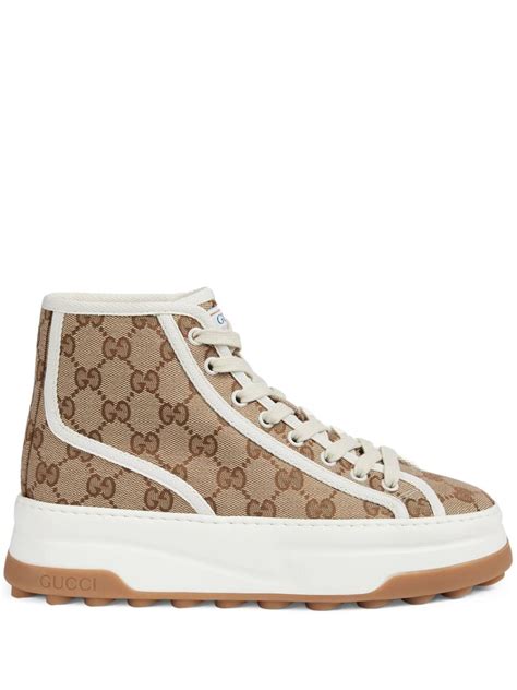 girls gucci shoes high sneakers black|farfetch gucci sneakers for women.